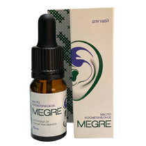 МАСЛО КОСМЕТИЧЕСКОЕ "MEGRE" ДЛЯ УХОДА ЗА КОЖЕЙ УШНОЙ РАКОВИНЫ, 10 МЛ