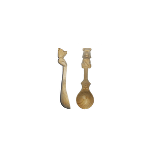 Ложка из сибирского кедра с Медвежонком (в ассортименте)