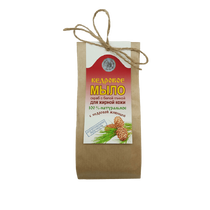 Кедровое мыло-скраб для жирной кожи с белой глиной, 80 г.