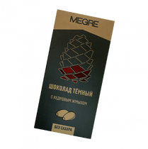 ШОКОЛАД ТЕМНЫЙ "MEGRE" С КЕДРОВЫМ ЖМЫХОМ, 50 Г.