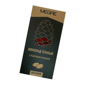 ШОКОЛАД ТЕМНЫЙ "MEGRE" С КЕДРОВЫМ ЖМЫХОМ, 50 Г.